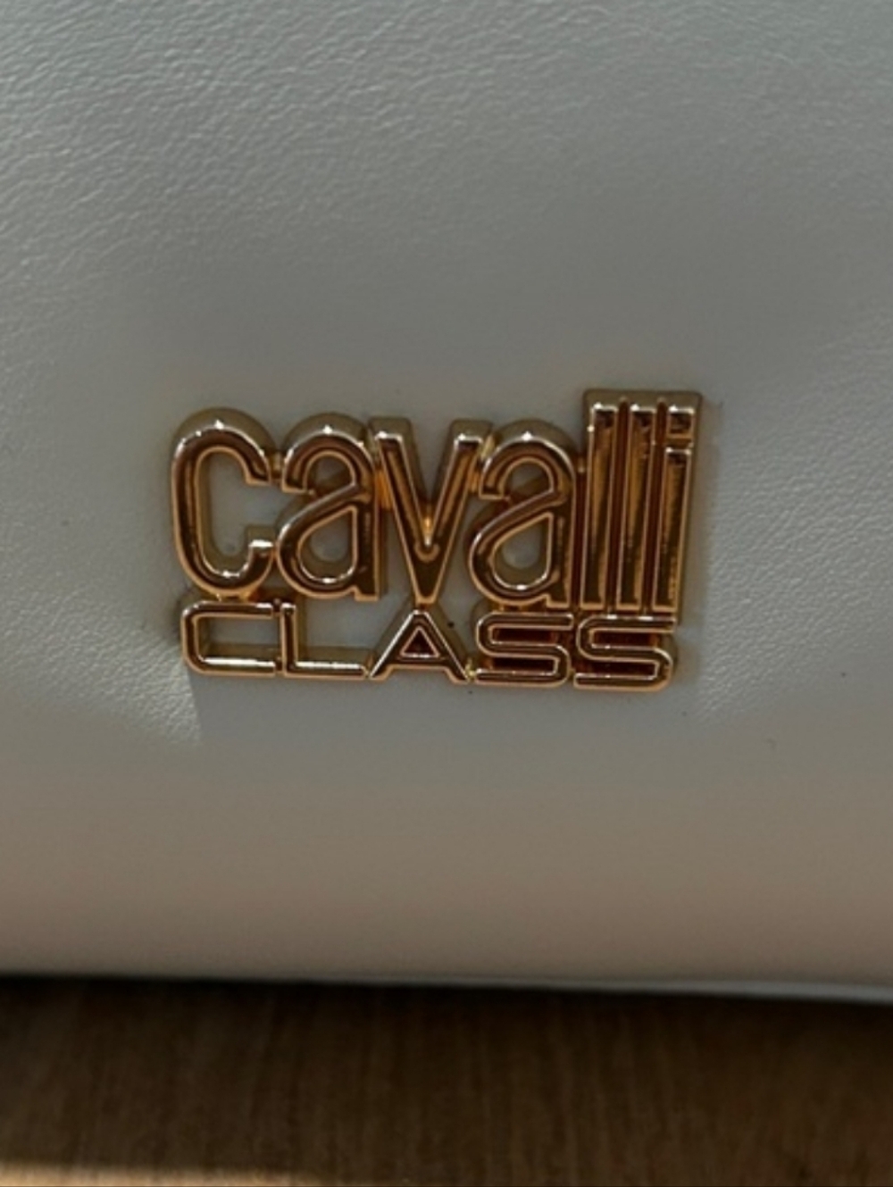 Cavalli Class Elegant Cream Satchel - Picture 14 of 14